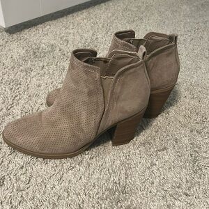 Taupe ankle booties size 8